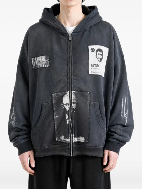 Enfants Riches Déprimés Lenin's Nap Time Assemblage patchwork distressed hoodie