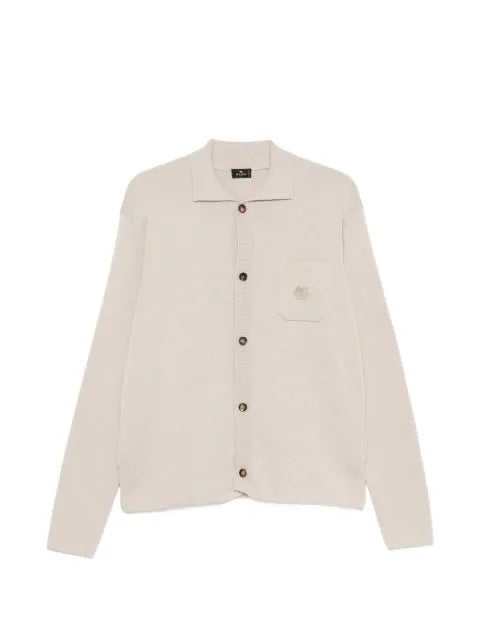 ETRO logo-embroidered button-up cardigan