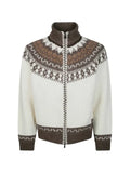 Altea jacquard-knit zip-up cardigan