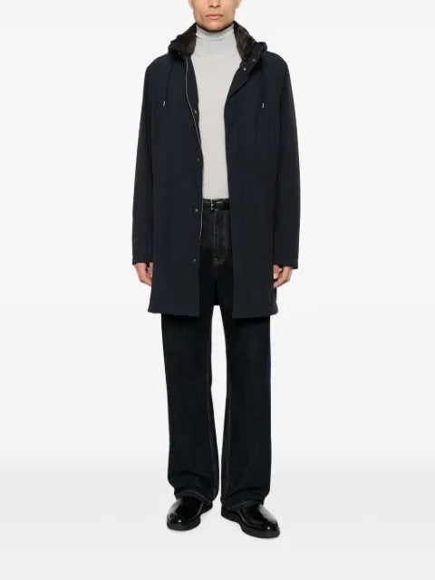 Herno faux-fur trim hooded jacket
