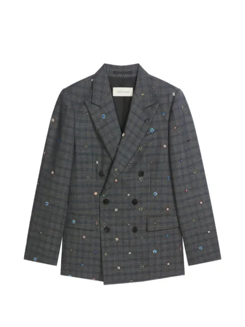 DRIES VAN NOTEN embroidered wool blazer