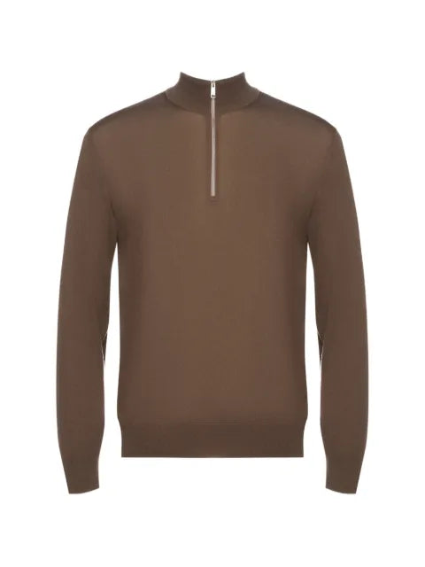 Zegna half-zip high-neck sweater