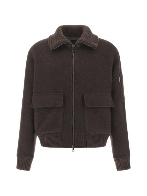 Paul & Shark ribbed-collar wool-blend jacket