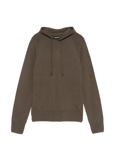 TOM FORD raglan-sleeve knitted hoodie