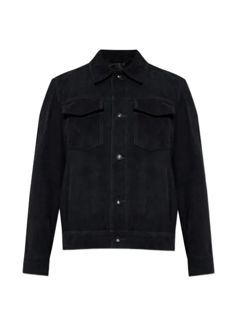 rag & bone RB suede flap-pocket jacket