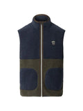 Hackett London colour-block fleece-texture gilet
