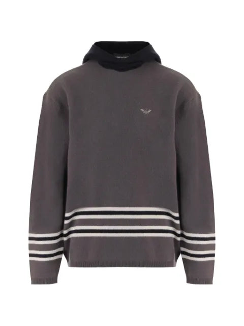 Emporio Armani logo-plaque hoodie