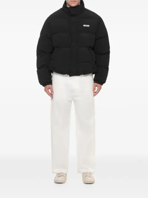 Moschino logo-print padded jacket