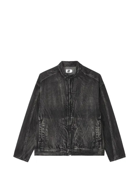 izzue acid-wash denim jacket