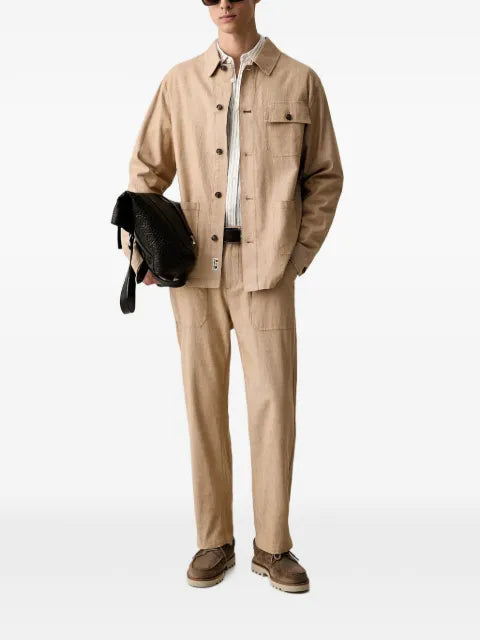 Scotch & Soda button-up patch-pocket jacket