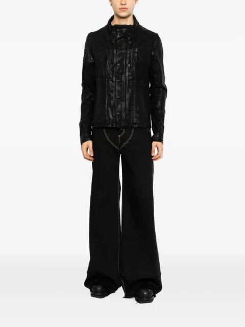 Julius coated high-neck jacket