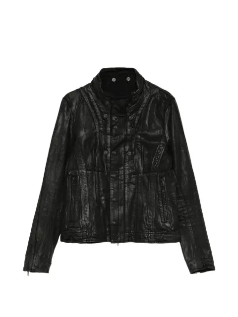 Julius coated high-neck jacket