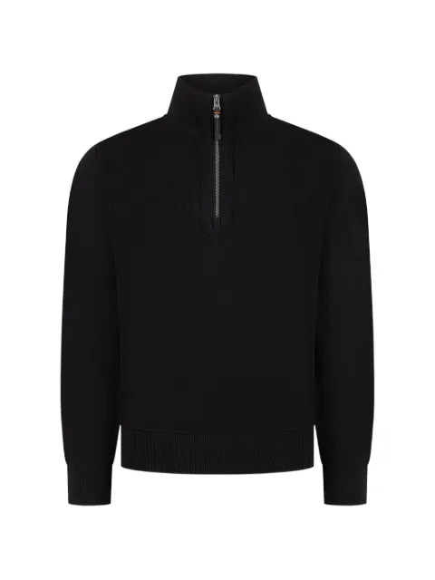 Parajumpers Basic Scoe quarter-zip ribbed-trim sweater