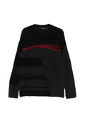 Isabel Benenato distressed panelled sweater