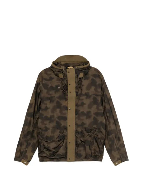Ten C camouflage-print hooded jacket