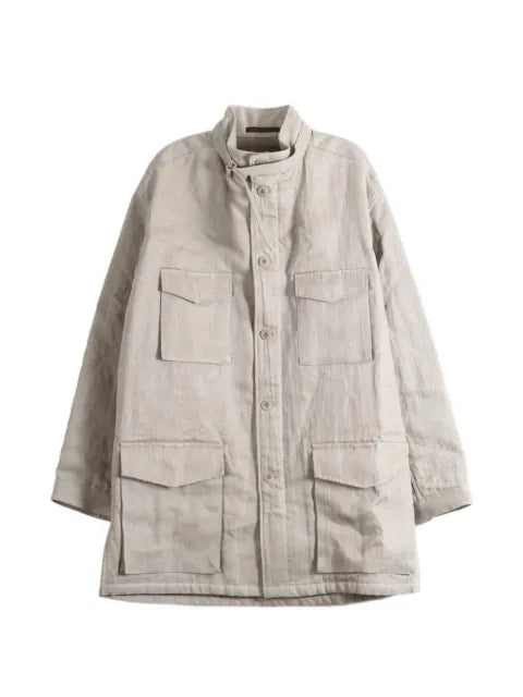 Yohji Yamamoto four-pocket high-neck military jacket