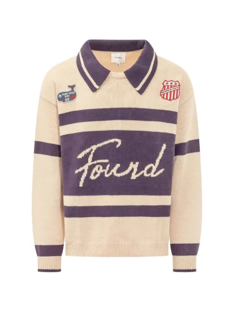 FOUND logo-patch striped sweater