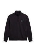 Calvin Klein quarter-zip logo-patch sweater