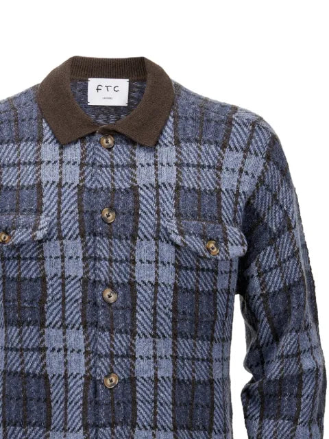 Ftc check-pattern button-up shirt jacket