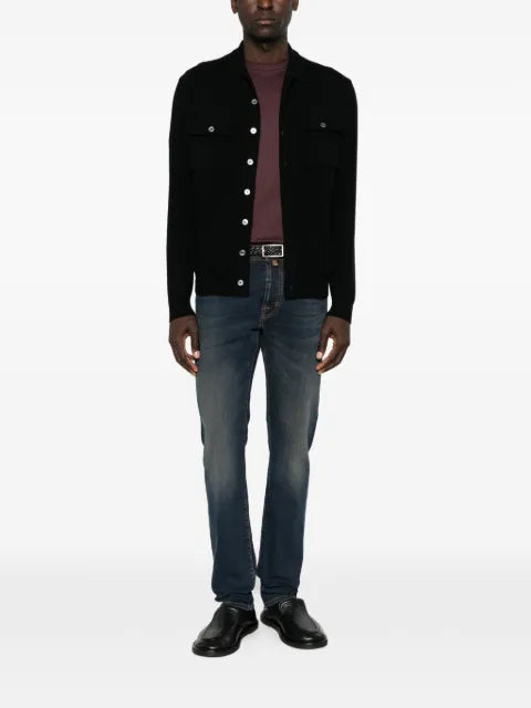 Fedeli button-up chest-pocket cardigan