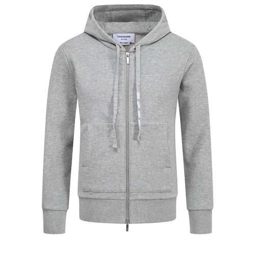 4 - Bar Embroidered Sports Hoodie - Premium Athletic Zip - Up | Thom Browne