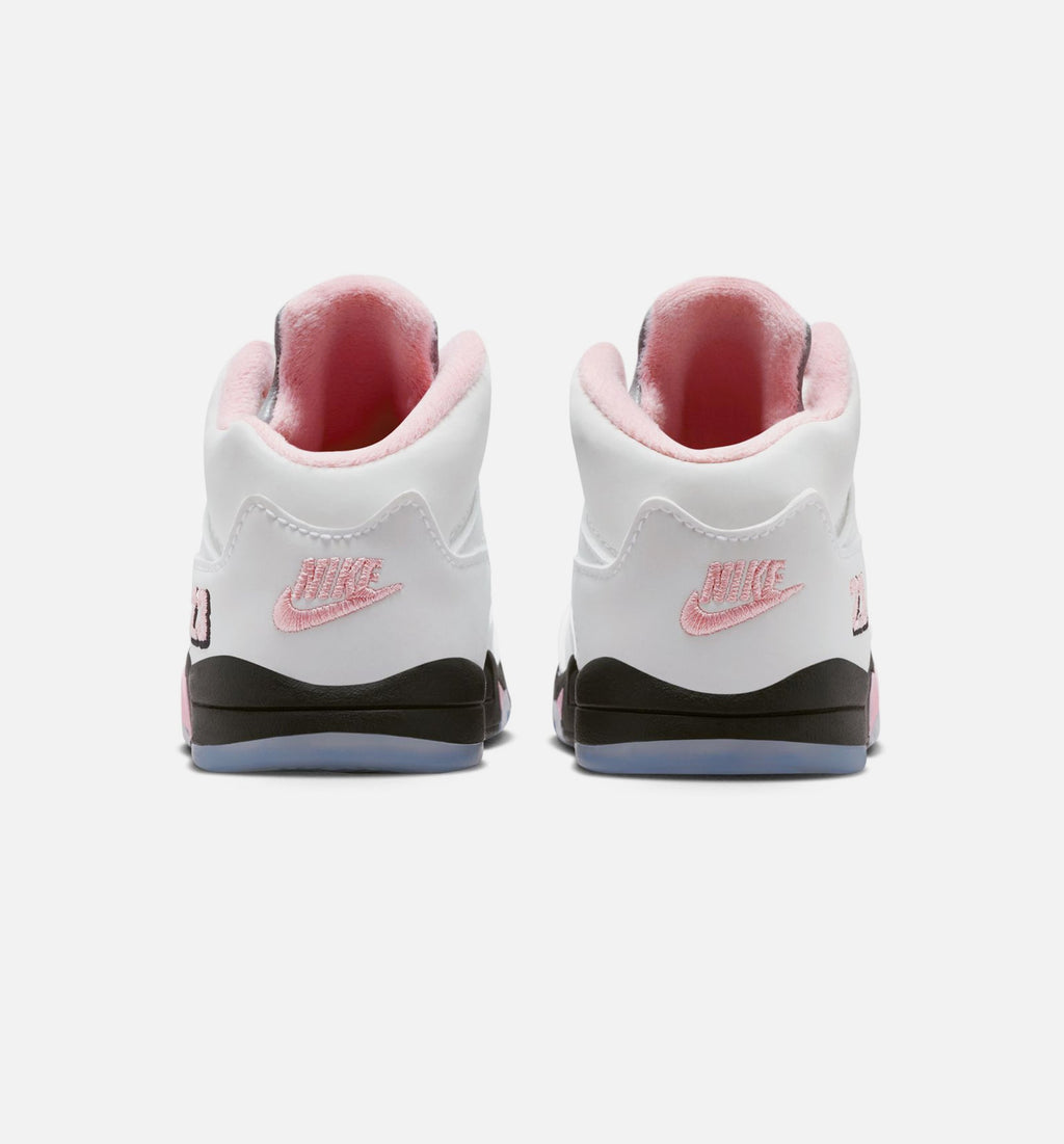 Air Jordan 5 Retro 'Medium Soft Pink' - Infant/Toddler Lifestyle Sneaker (White/Black/Medium Soft Pink)