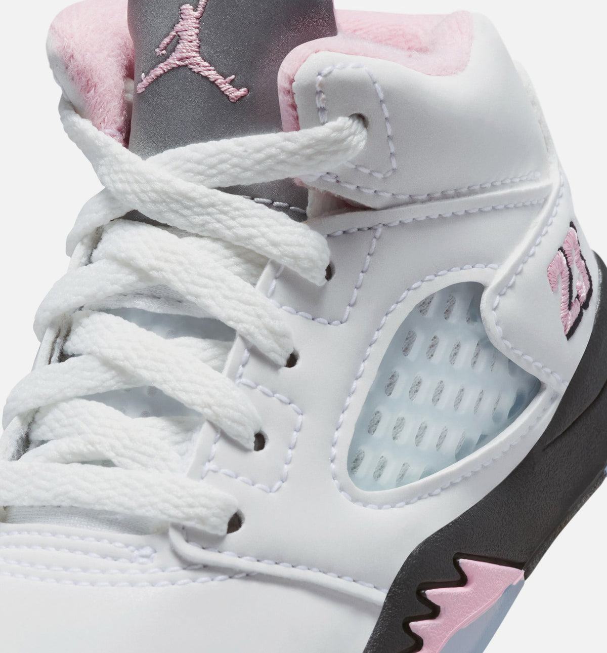 Air Jordan 5 Retro 'Medium Soft Pink' - Infant/Toddler Lifestyle Sneaker (White/Black/Medium Soft Pink)