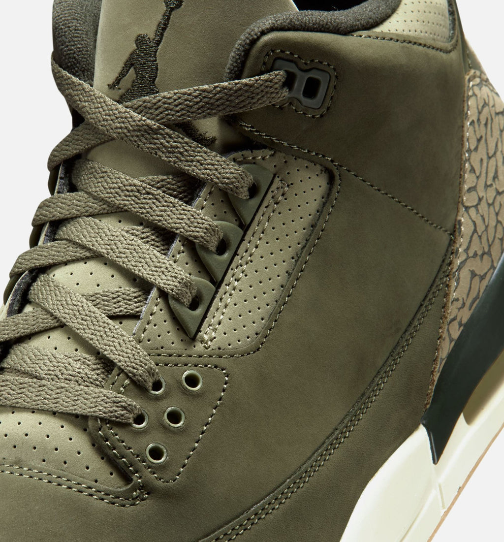 Air Jordan 3 Retro Medium Olive Men's Shoes - Medium Olive Sequoia Neutral Olive Sail Total Crimson