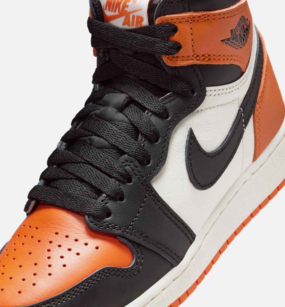 Air Jordan 1 Retro High OG Shattered Backboard GS Sneakers | Black/Black/Sail/Starfish