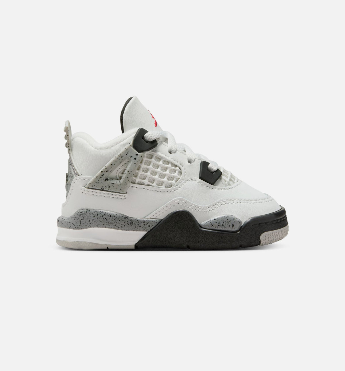 Air Jordan 4 Retro White Cement | Infant/Toddler Lifestyle Shoe | White/Fire Red/Light Graphite/Black