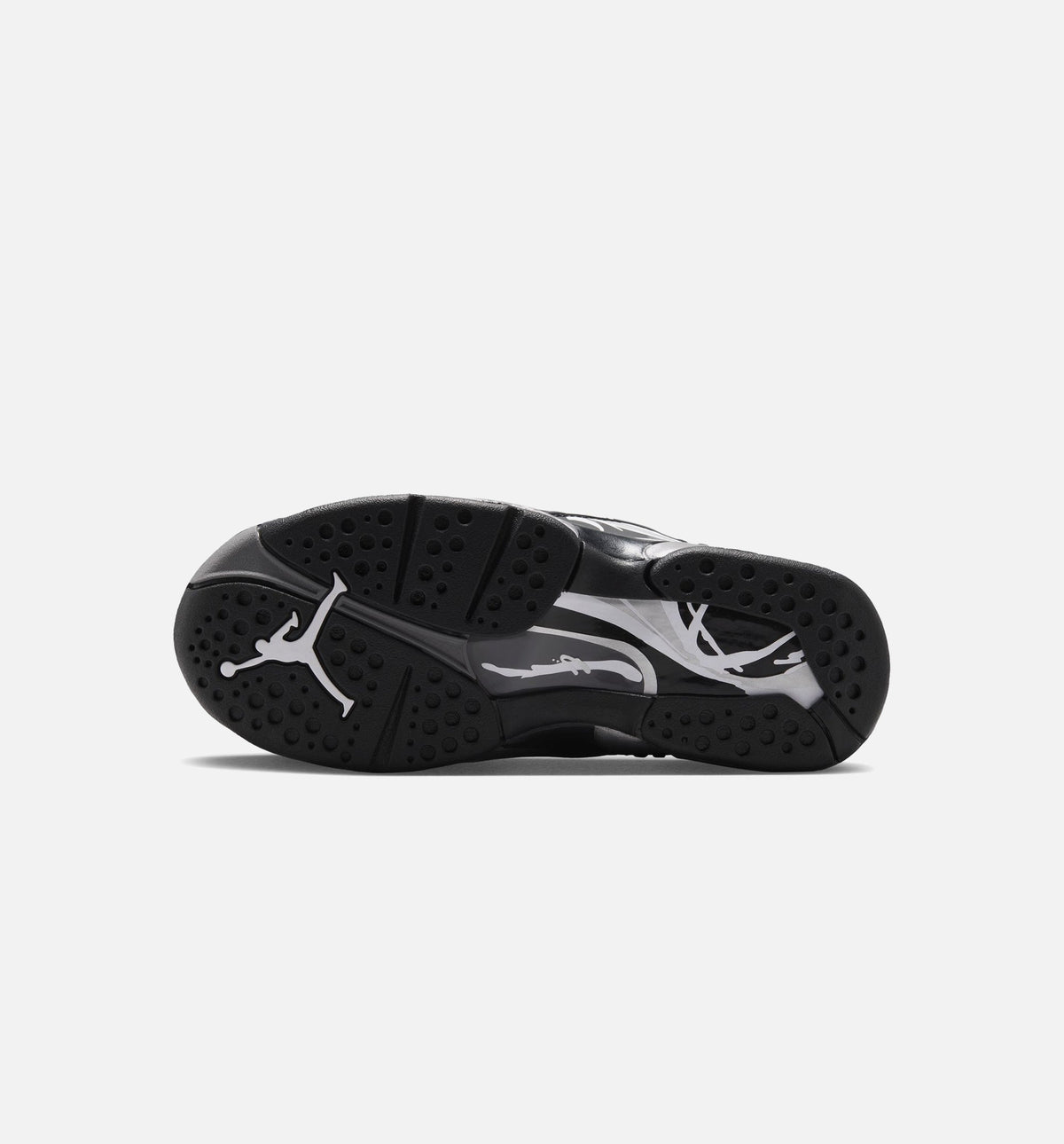 Air Jordan 8 Retro Chrome Black Big Kids' Lifestyle Shoes - Black/White/Light Graphite