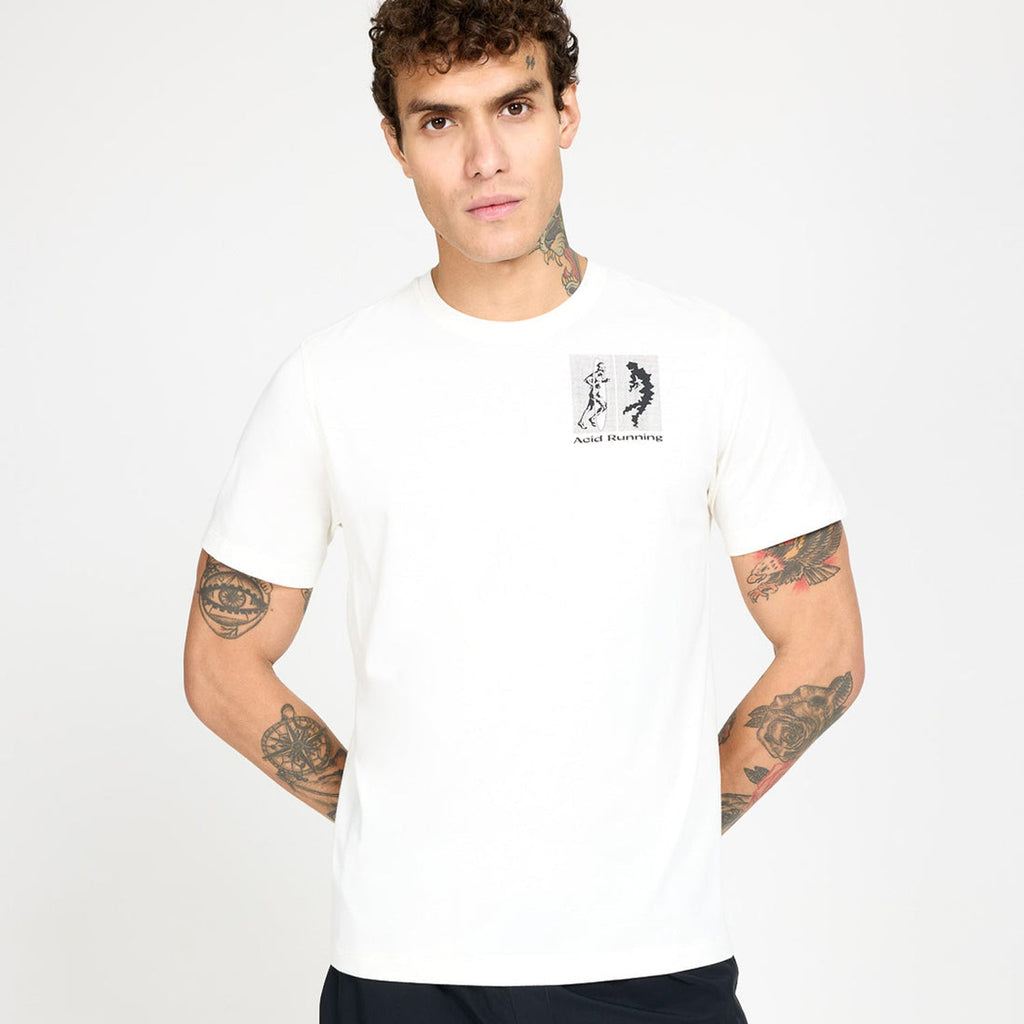 Acid Running Transcendent Runner T-Shirt: Bone
