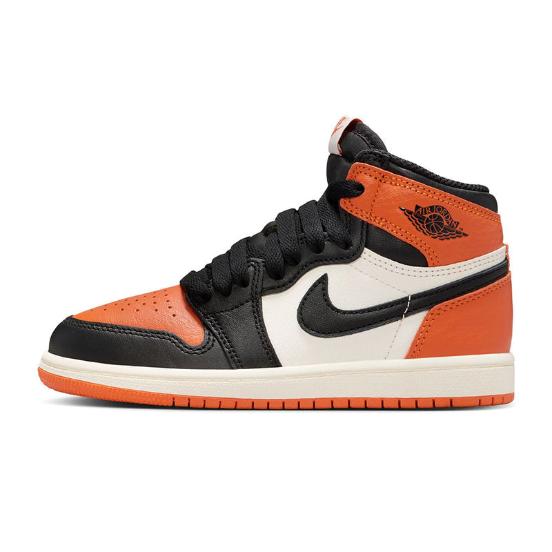 Little Kid's Jordan 1 Retro High OG Black/Black-Sail-Starfish (FD1412 008)