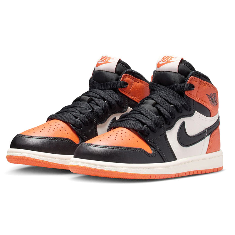 Little Kid's Jordan 1 Retro High OG Black/Black-Sail-Starfish (FD1412 008)