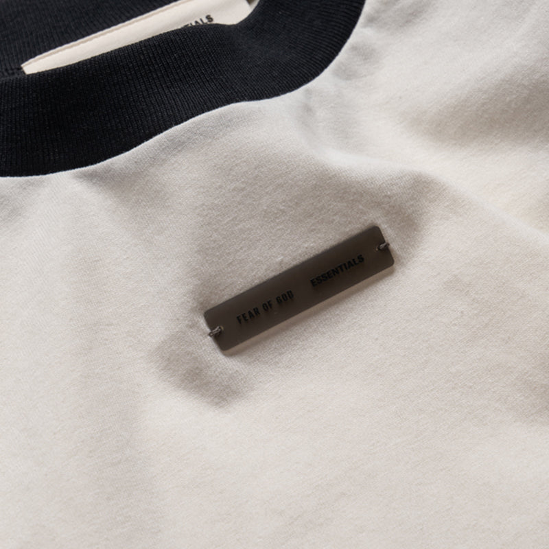 Fear Of God Essentials Baseball Tee - Ivory/Black