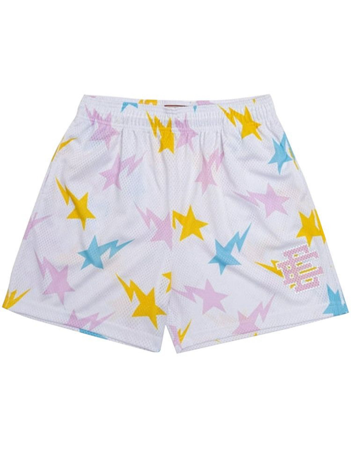 Eric Emanuel x BAPE Basic Short White/Yellow/Blue/Pink