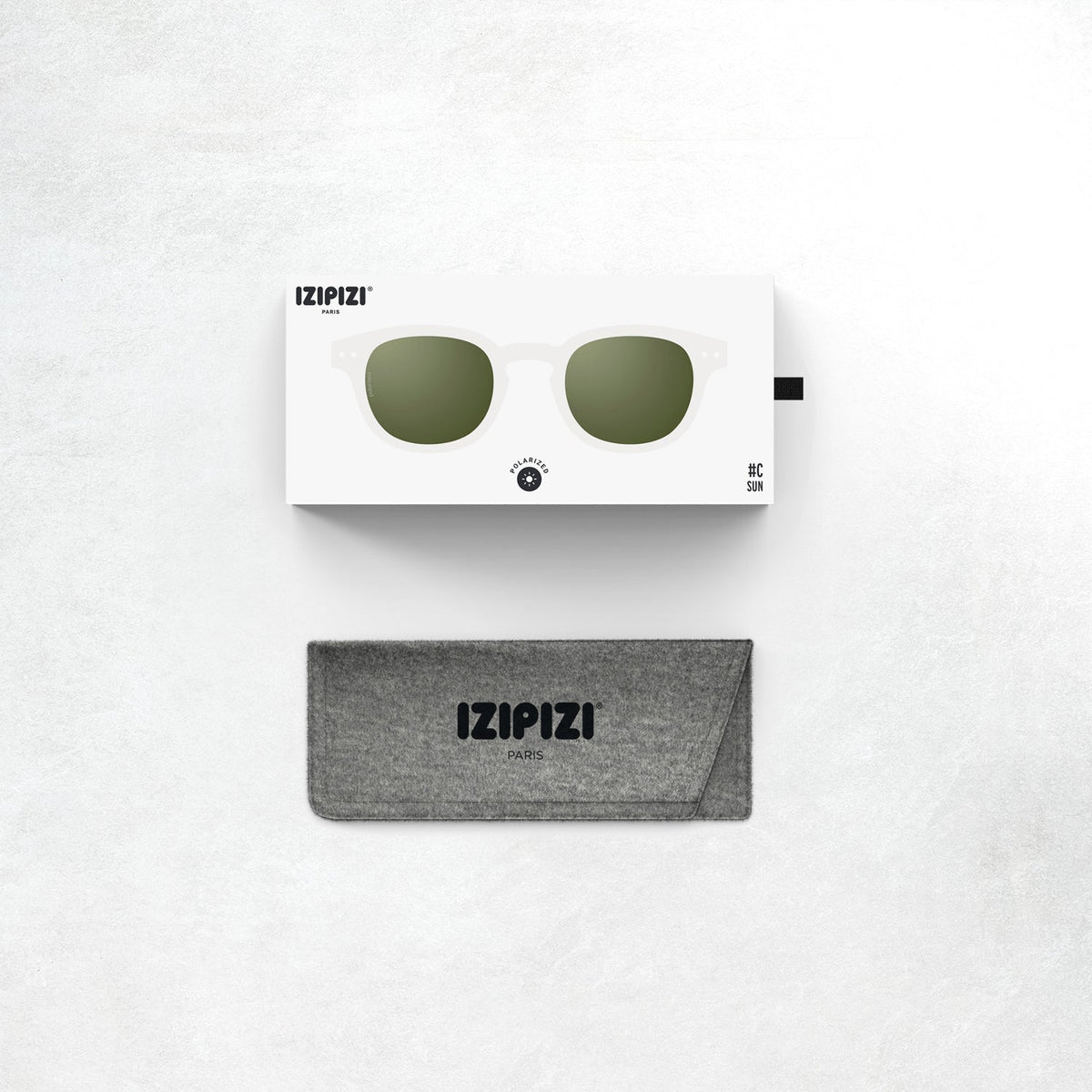 Izipizi Sun Glasses #C: Crystal Polarized  Green Lenses