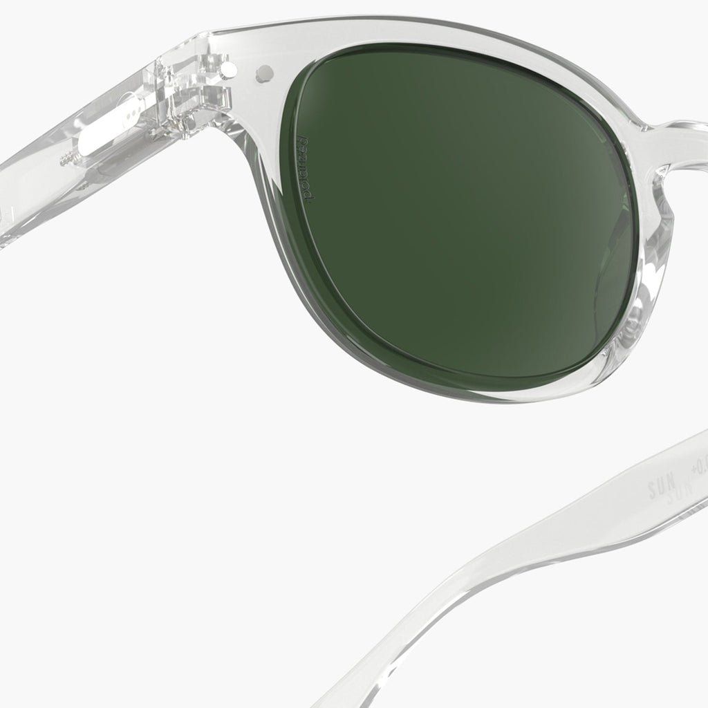 Izipizi Sun Glasses #C: Crystal Polarized  Green Lenses
