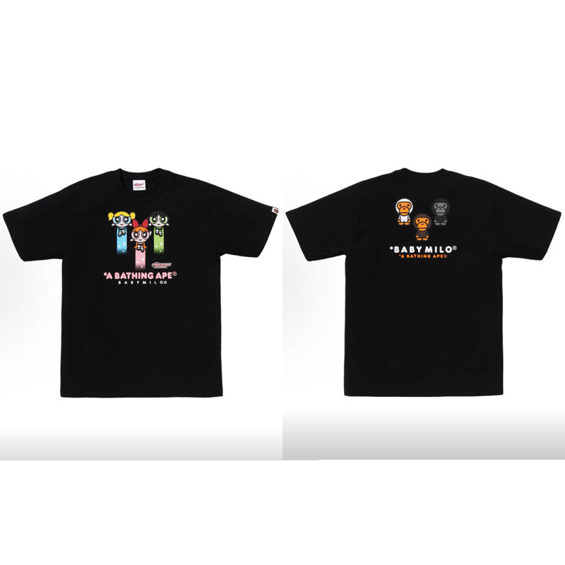 Bape Multi‑Graphic Ape Head Oversized Tee Streetwear Unisex
