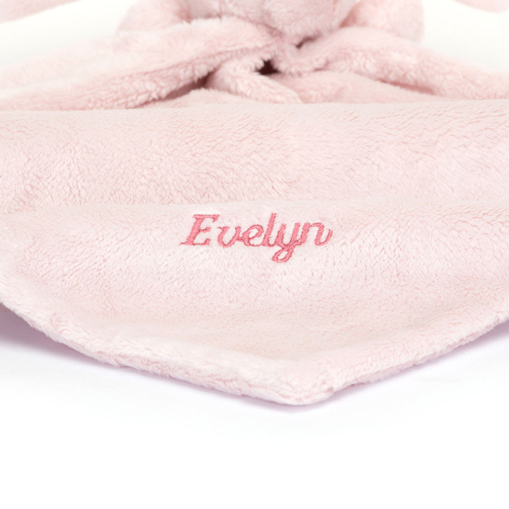 Personalized Bashful Pink Bunny Soother