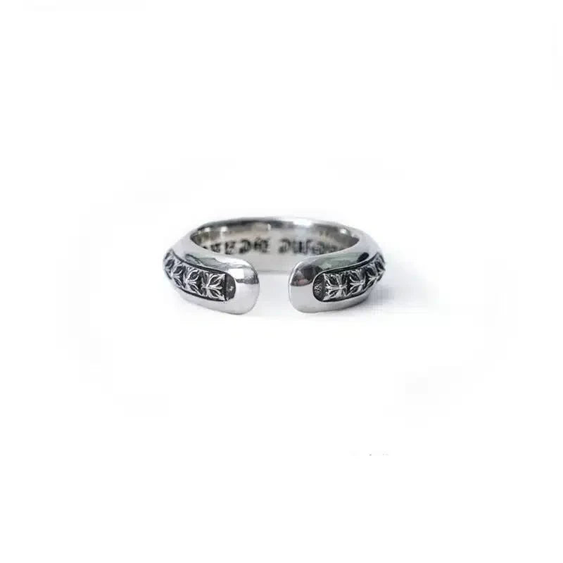 Chrome Hearts PLUS PYRAMID OPEN BAND RING 4