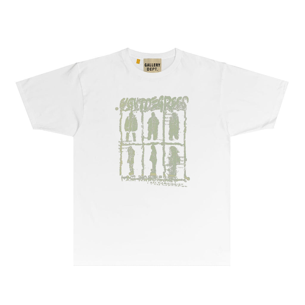 Gallery Dept T Shirt Retro Printed Loose Short-Sleeved Shirt