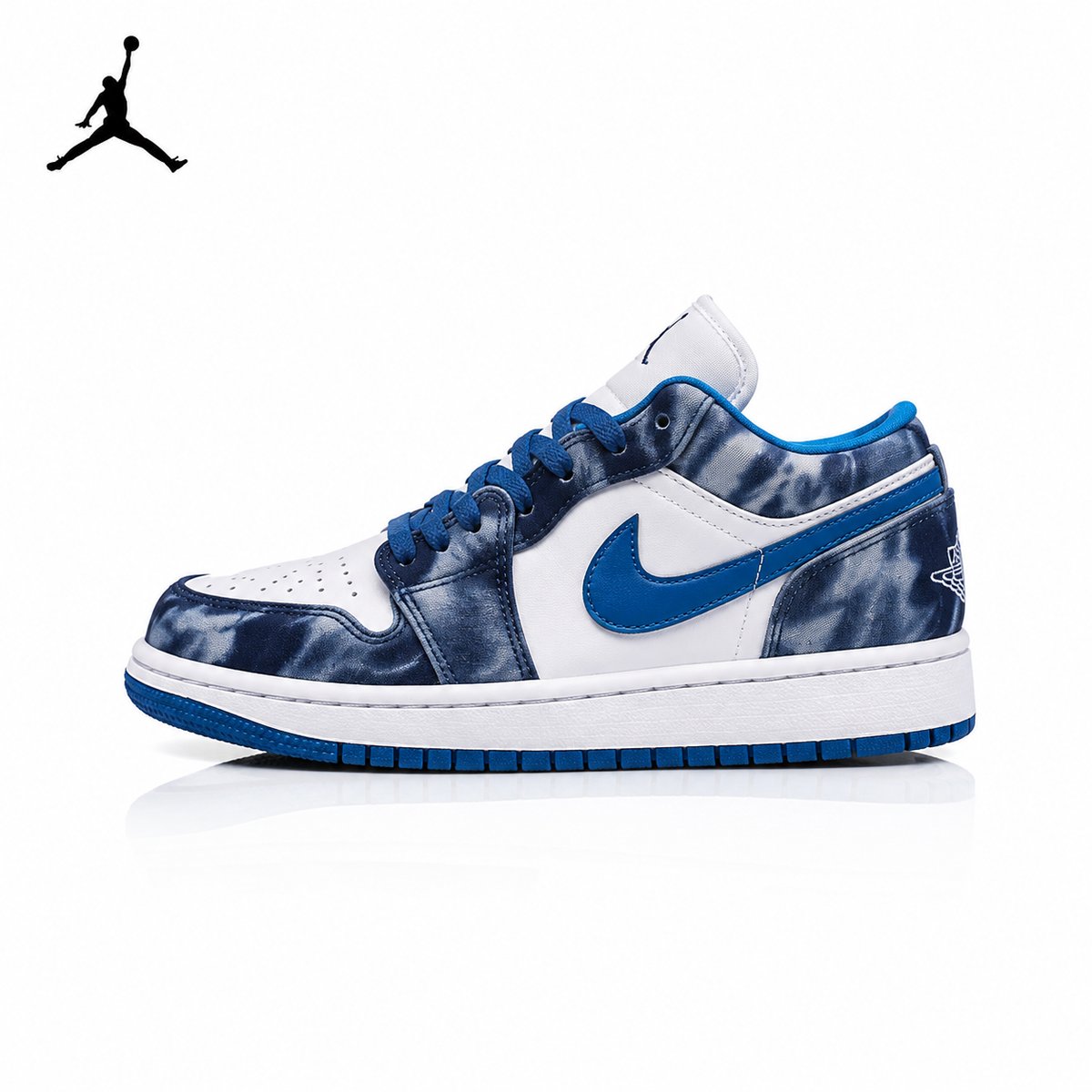 Air Jordan 1 Low Washed Denim White/Blue Unisex Sneakers DM8947-100