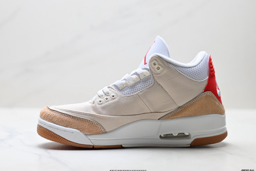 Air Jordan 3 Retro White Tan Gum Sneakers