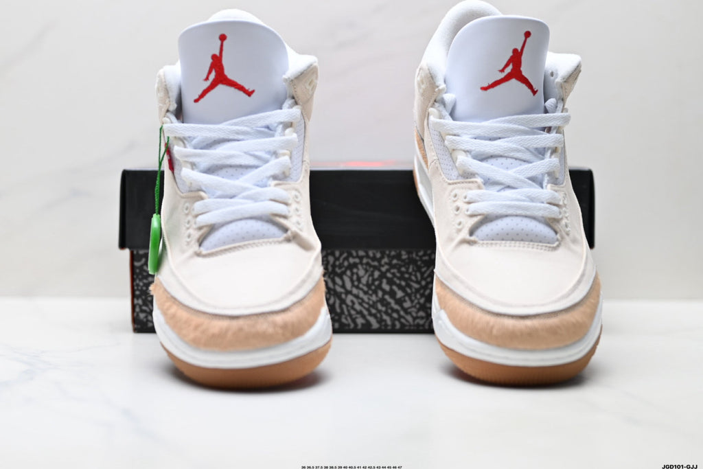 Air Jordan 3 Retro White Tan Gum Sneakers