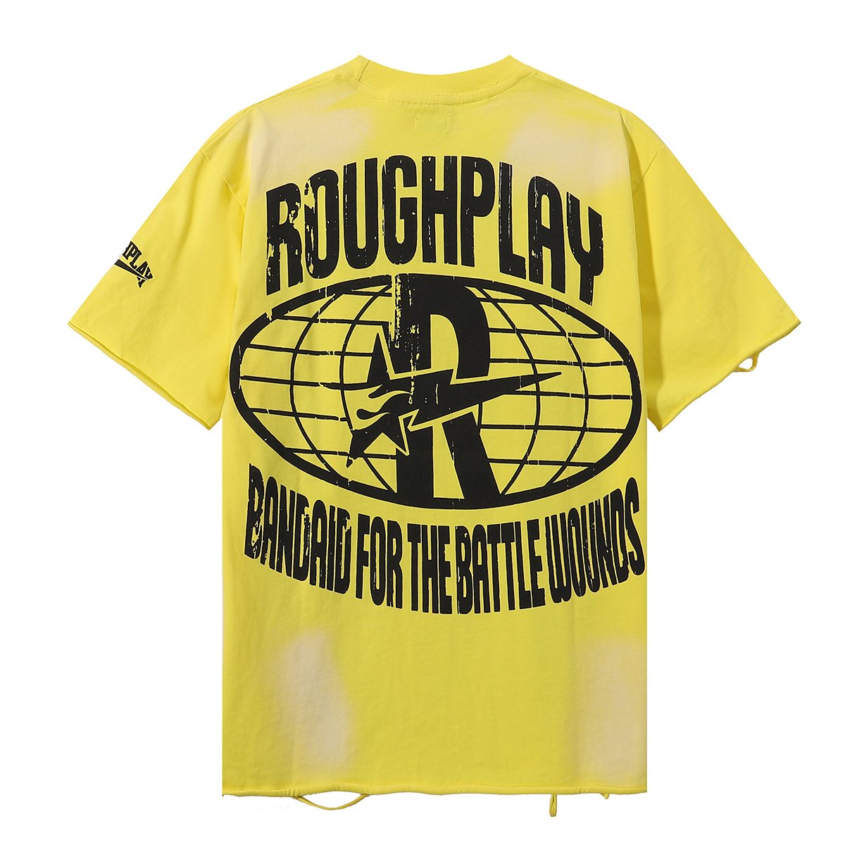 Rough Play Skate Skeleton Yellow Graphic T-Shirt