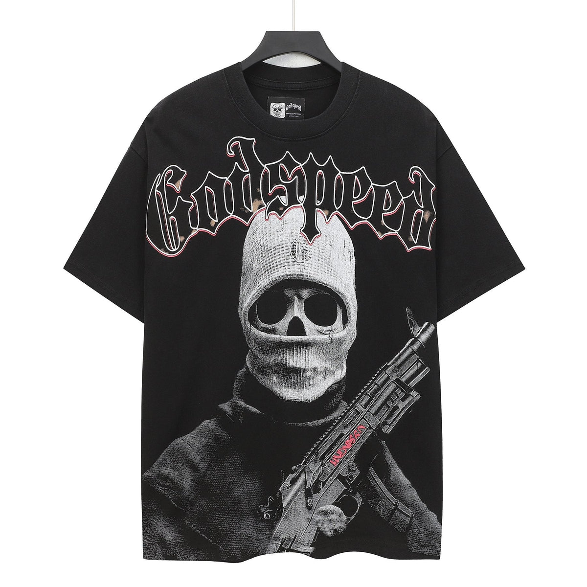 Godspeed Fortis Fortuna Washed Black Graphic T-Shirt
