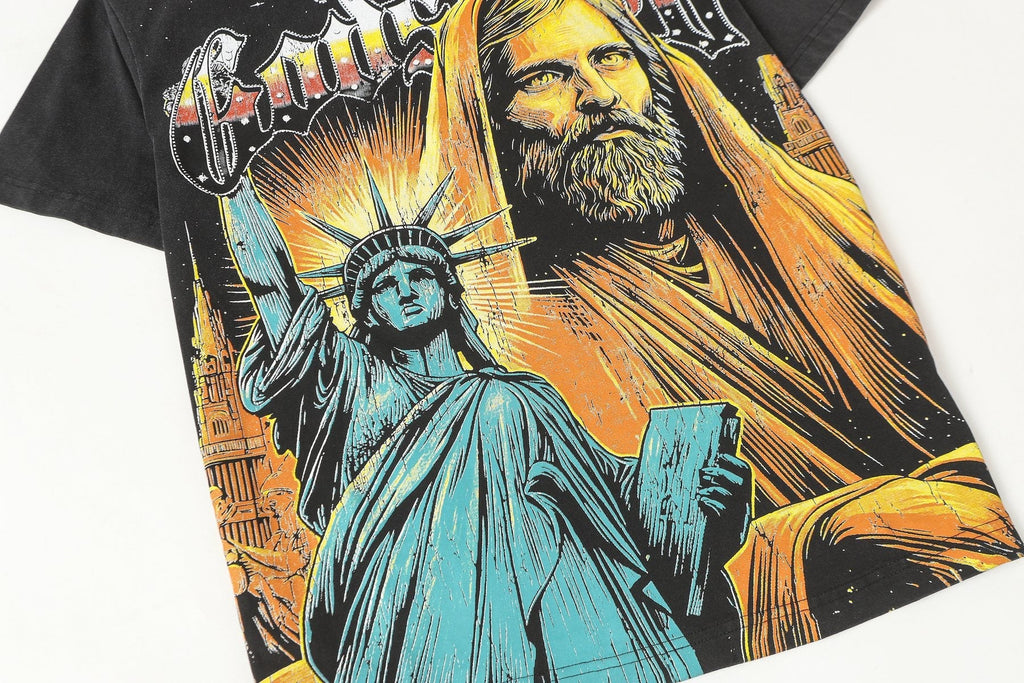 Godspeed Washed Black Statue Graphic T-Shirt