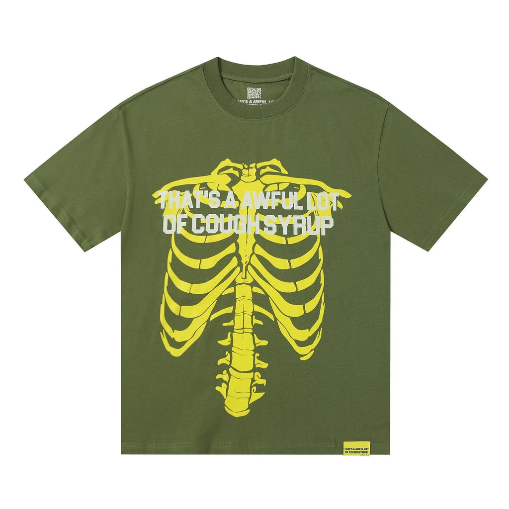 THAT'S A AWFUL LOT OF COUGH SYRUP Ribcage Graphic T-Shirt