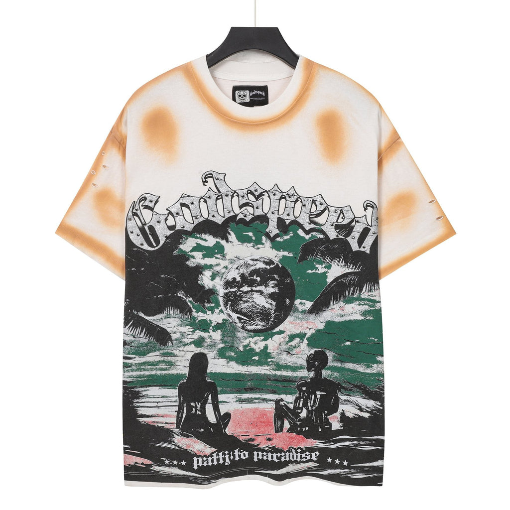 Godspeed Puffito Paradise Spray-Dye Graphic T-Shirt